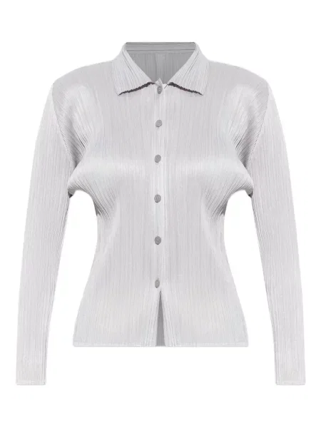 Cămașă Pleats Please Issey Miyake plisată gri