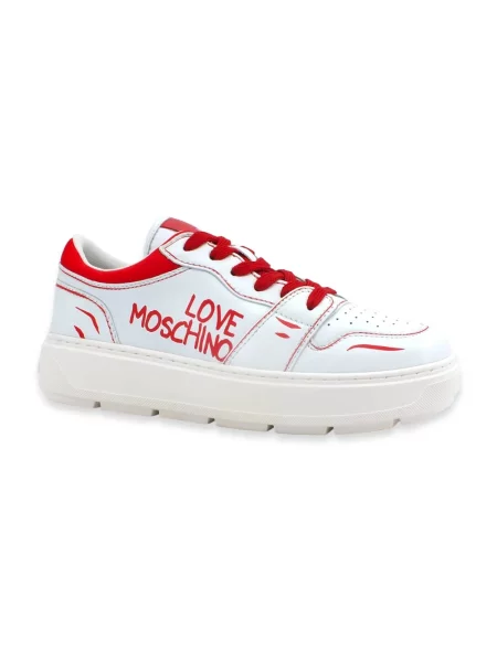 Sneakersy Love Moschino skórzane białe