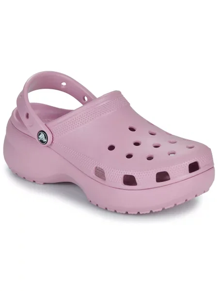 Klasické tenisky Crocs na platformě růžové