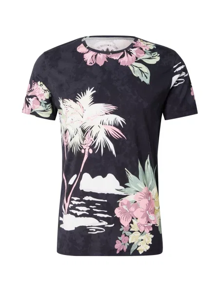 Key Largo Tricou GLORY verde / roz / negru alb