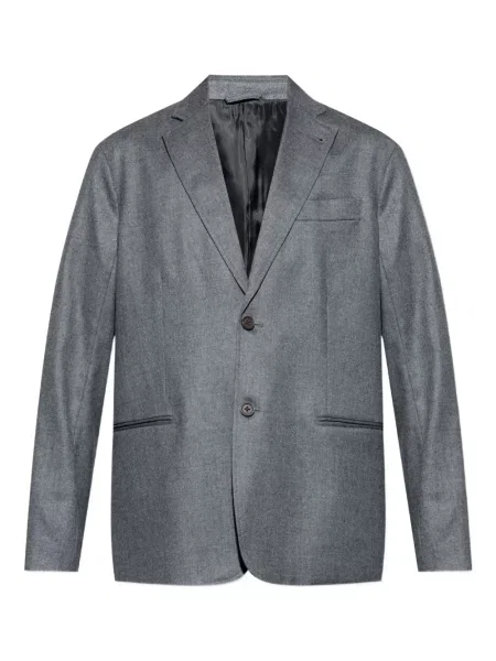Vuneni blejzer Emporio Armani siva
