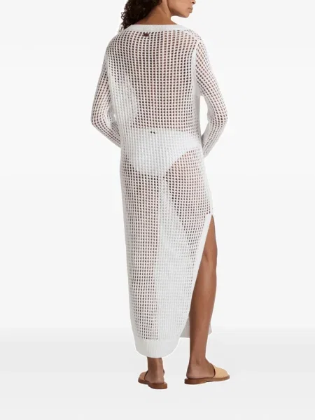 Rochie maxi Vilebrequin tricotate lungă de costum alb
