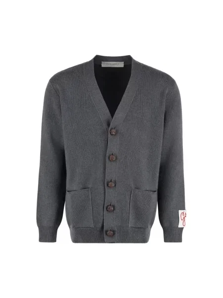 Dzianinowy sweter Golden Goose szary