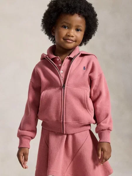 Polo Ralph Lauren кофта на застібці з капюшоном дитяча з бавовною