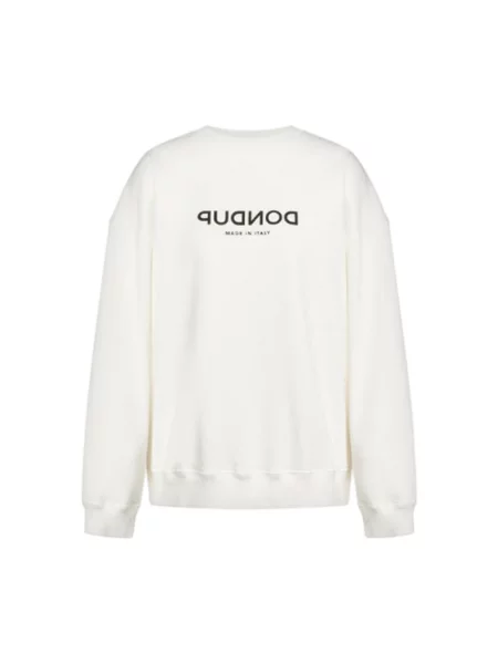 Bluza polarowa Dondup polarowa z okrągłym dekoltem biała