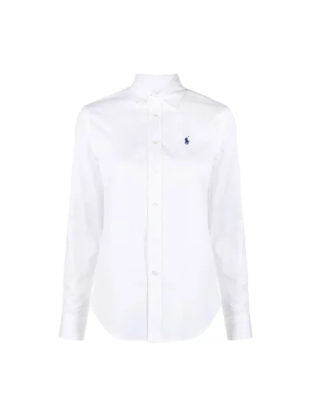 Długa koszula Polo Ralph Lauren z długim rękawem z twillu biała