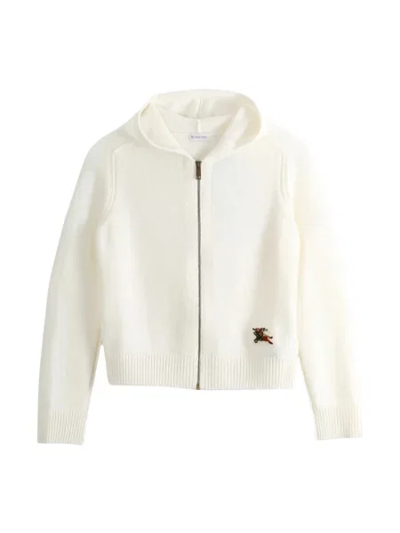 Kardigan Burberry wełniany biały