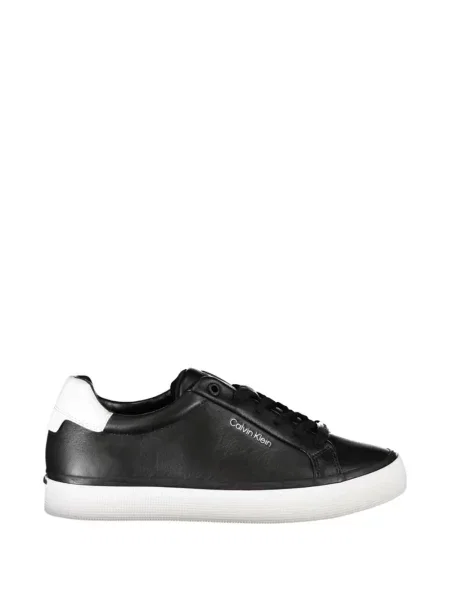 Sneakerși Calvin Klein din piele negru