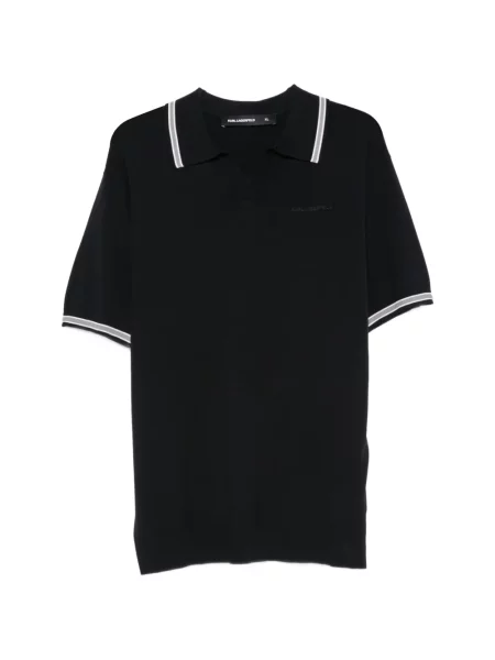 Gulerat scurt tricou polo Karl Lagerfeld albastru