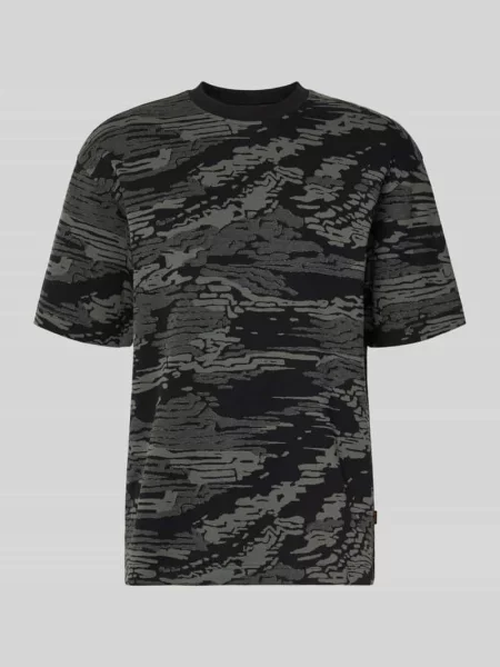 T-shirt z czystej bawełny w kroju regular fit model TE_WILDNATURE' Boss Orange czarna