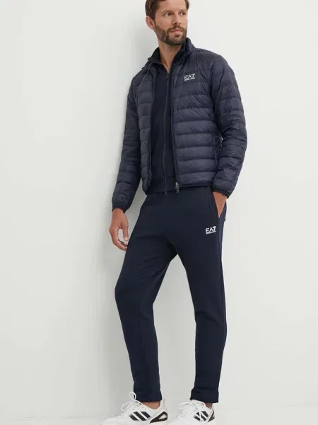 Páperová bunda Ea7 Emporio Armani modrá