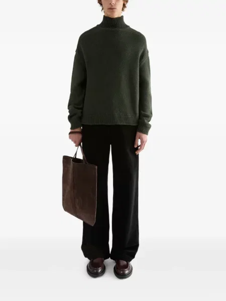 Pulover Jil Sander tricotate chunky verde