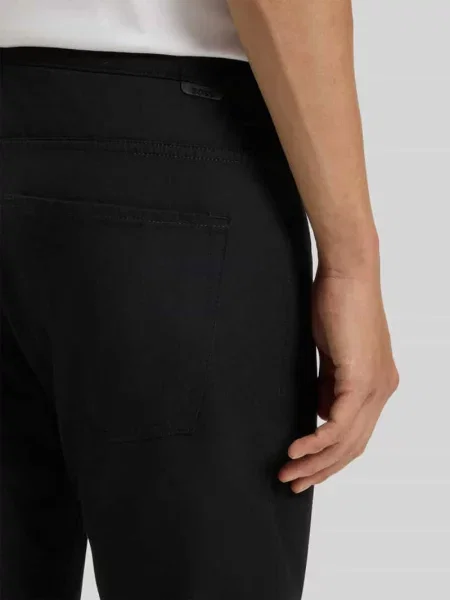 Spodnie o kroju slim fit z mieszanki bawełny model Boss czarne