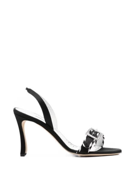 Sandale Manolo Blahnik slingback negru