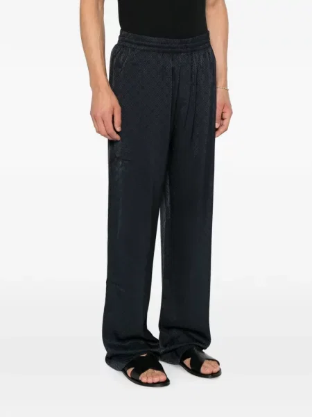 Pantaloni Casablanca din jacard albastru
