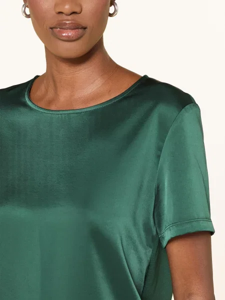 Weekend Max Mara Košilová Halenka Girlbert Z Kombinace Materiálů tmavě zelená
