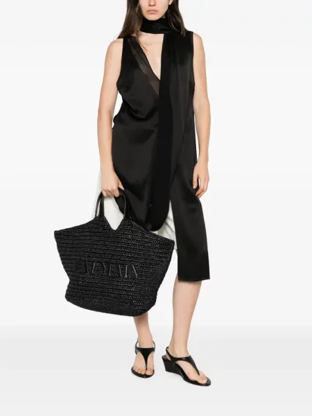 Geantă Balmain cu autograf negru