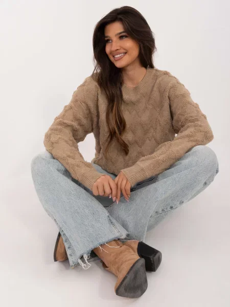 Pulover Fashionhunters bej