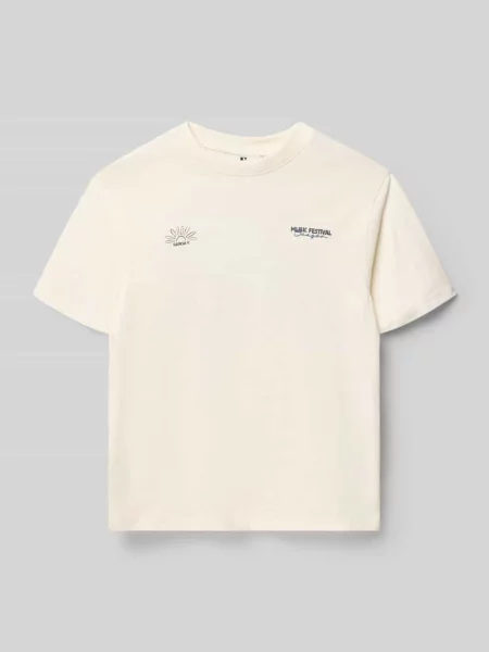 Koszulka z nadrukiem logo krój regular fit Garcia