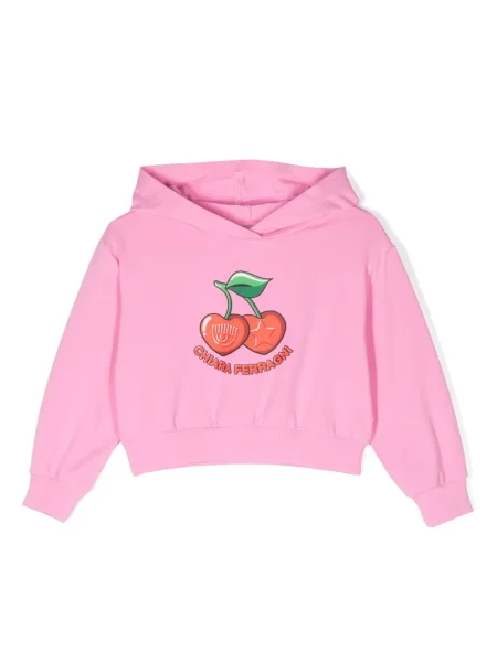 Bluza z kapturem dziecięca Chiara Ferragni różowa