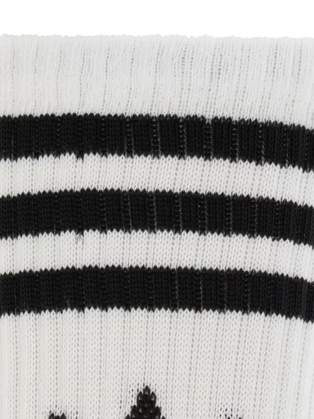 Γυμναστήριο μακρύς ριγέ μπλούζα Adidas λευκό
