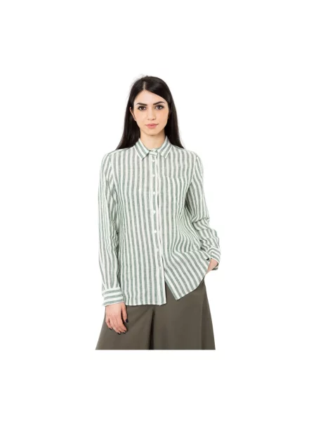 Lniana koszula Weekend Max Mara zielona