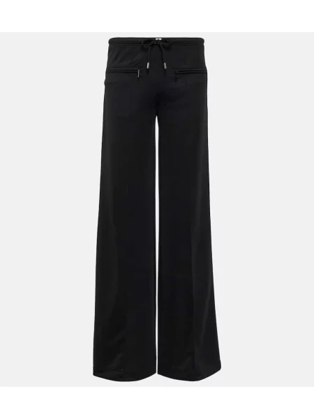 Pantaloni Courreges din jerseu negru