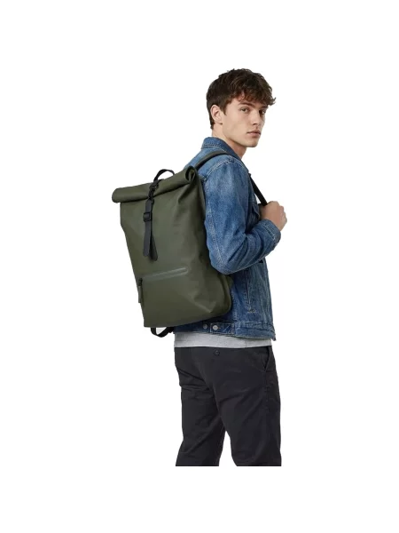 Batoh Rains Rucksack Rolltop W3 13 l green zelený
