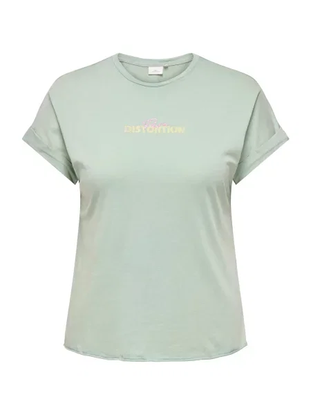 ONLY Carmakoma Tricou CARJOZI galben deschis / verde mentă / roz deschis alb