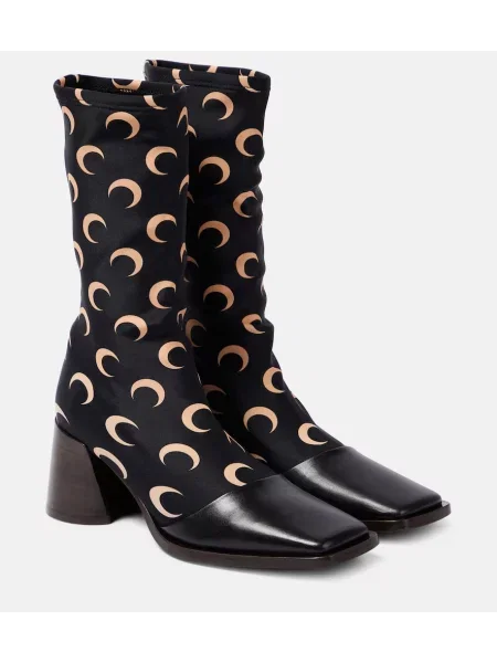 Кожени боти Marine Serre с принт