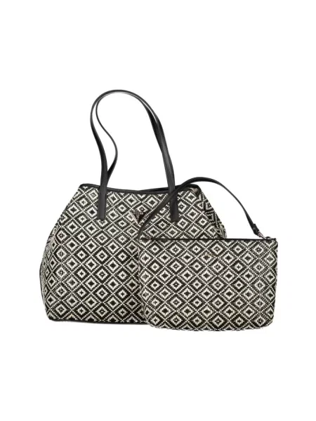 Lniana wielobarwność torebka Guess czarna