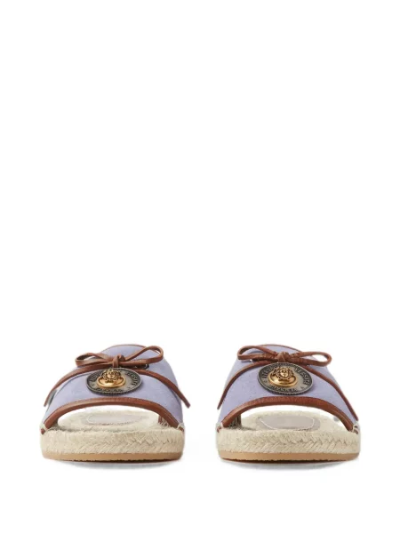 Espadrile Versace cu funde violet