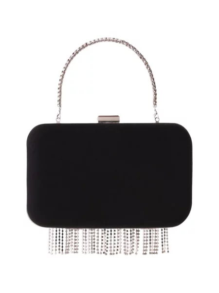 Clutch Gemy Maalouf με κρόσσια μαύρο