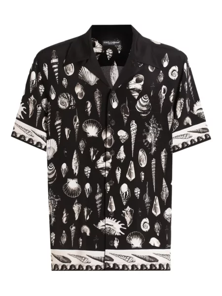 Cămașă Dolce & Gabbana cu imagine negru