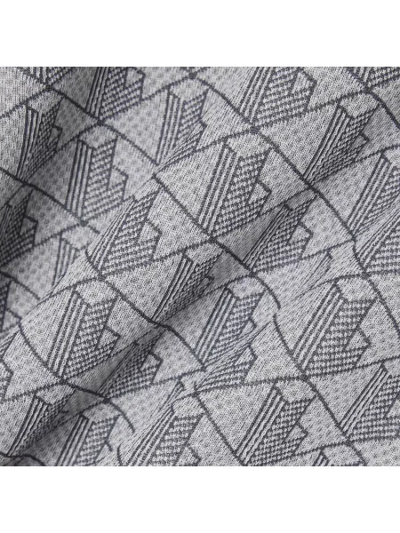 Lacoste Koszulka Żakardowa Z Monogramem szara