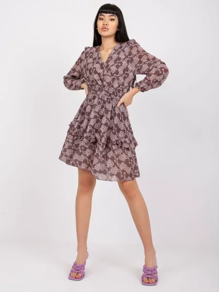 Rochie Fashionhunters de costum maro