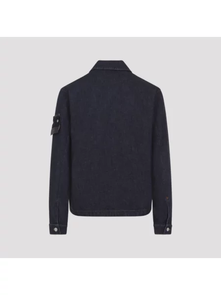Kurtka jeansowa Stone Island z kamieniami niebieska