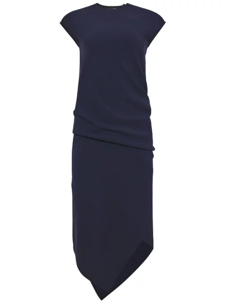 Rochie Proenza Schouler drapată de costum albastru