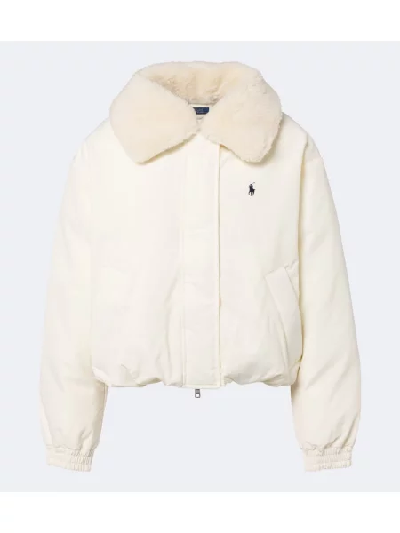 Decupat ursuleț de pluș geacă Polo Ralph Lauren alb
