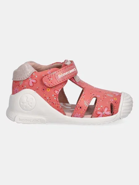 Otroški usnjeni sandali Biomecanics oranžna