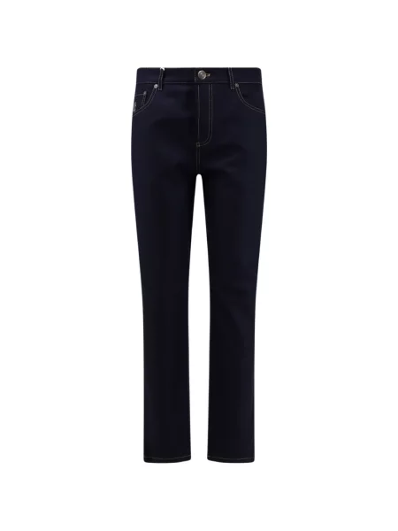 Pantaloni Brunello Cucinelli cu broderie albastru