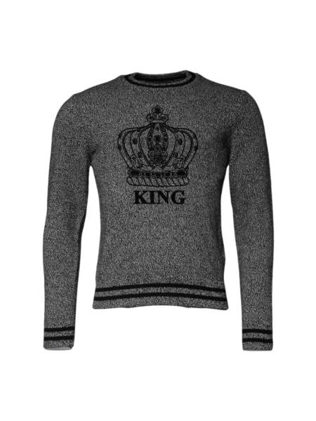 Sweter Dolce And Gabbana z nadrukiem czarny