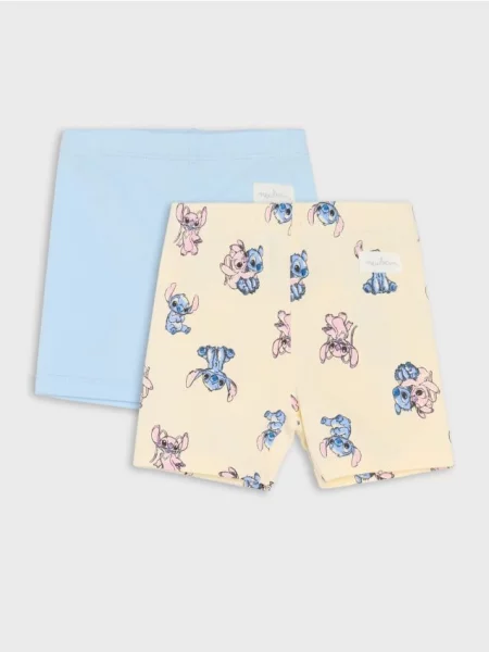 Sinsay cyklistické kraťasy – 2 balení Stitch světle modrá