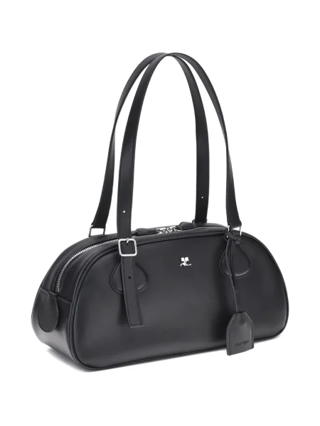 Geanta de piele Courreges din piele negru