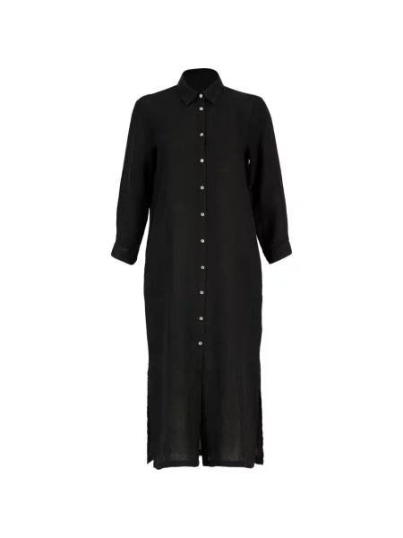 Rochie tip cămașă 120% Lino negru