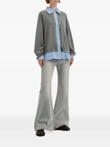 Cardigan B+ab cu dungi gri