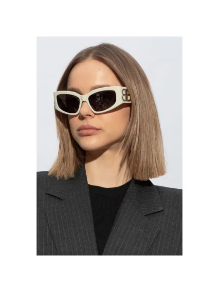 Okulary przeciwsłoneczne Balenciaga beżowe