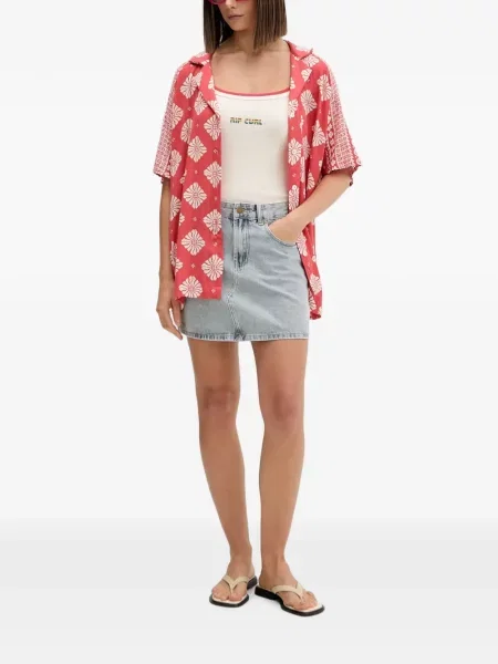 Scurt cămașă Rip Curl cu model floral cu imagine roșu