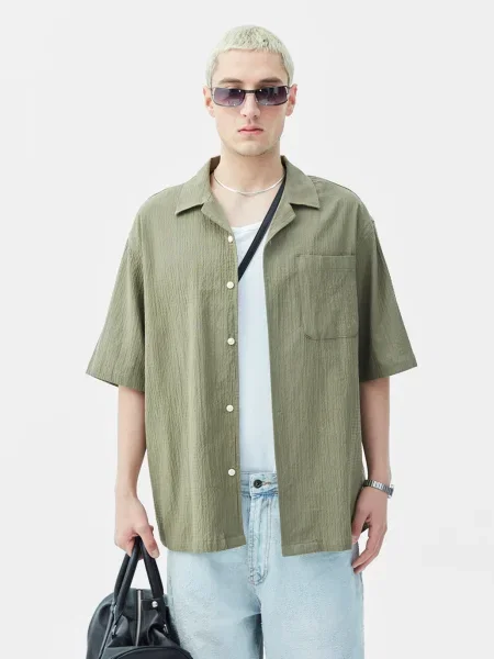 VAMOS CLO Košile Bleeding Heart' khaki