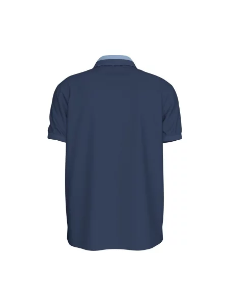S ovratnikom polo majica Calvin Klein Jeans casual plava